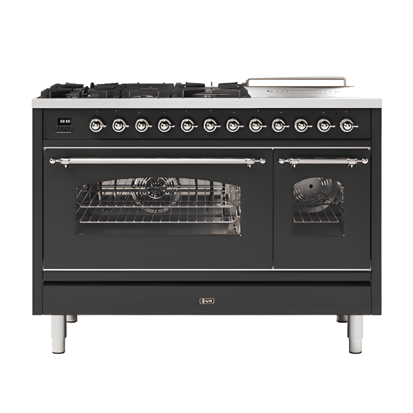 ILVE Milano 120cm - Double Oven - 5 Gas Burners & Coup De Feu