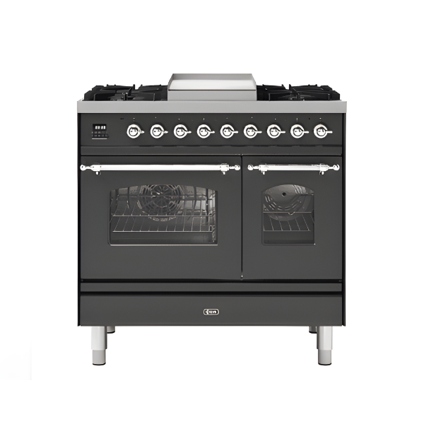ILVE Milano 90cm - Double Oven - 4 Gas Burners & Frytop