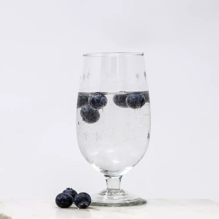 Etched Star Wine Glass