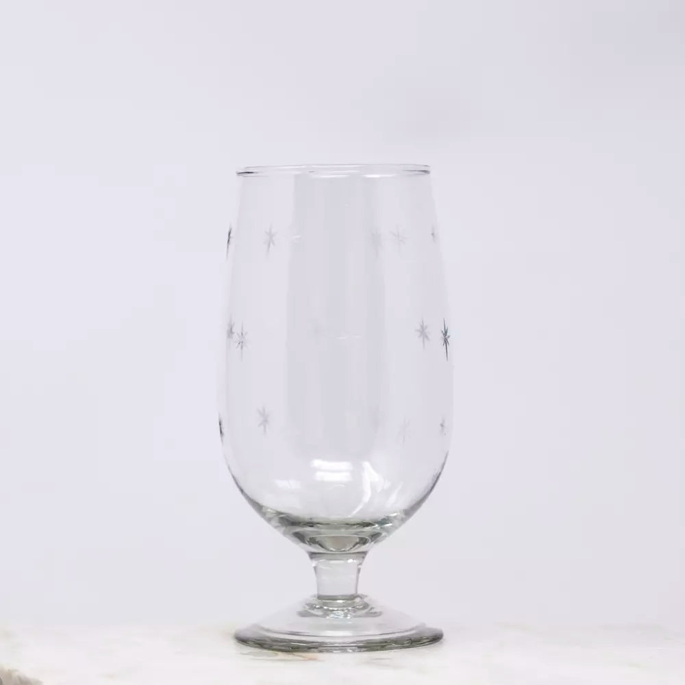 Etched Star Wine Glass