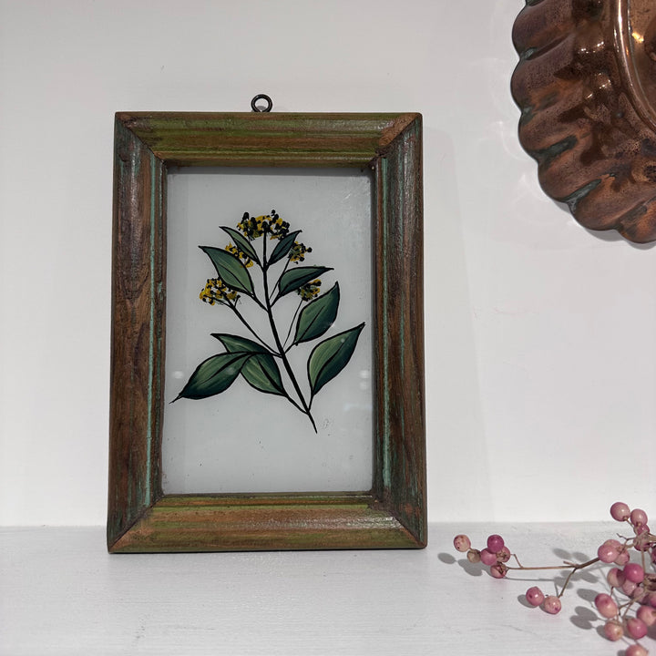 Cowslip - Indian Glass Painting - Vintage