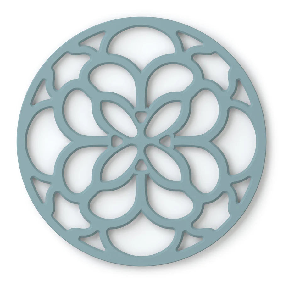 Silicone Heritage Circular Silicone Trivet - Blues