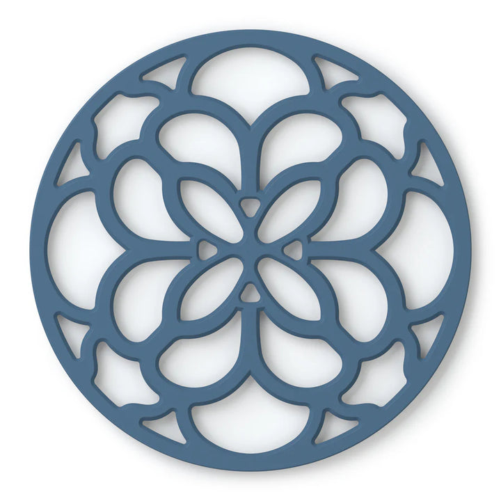 Silicone Heritage Circular Silicone Trivet - Blues