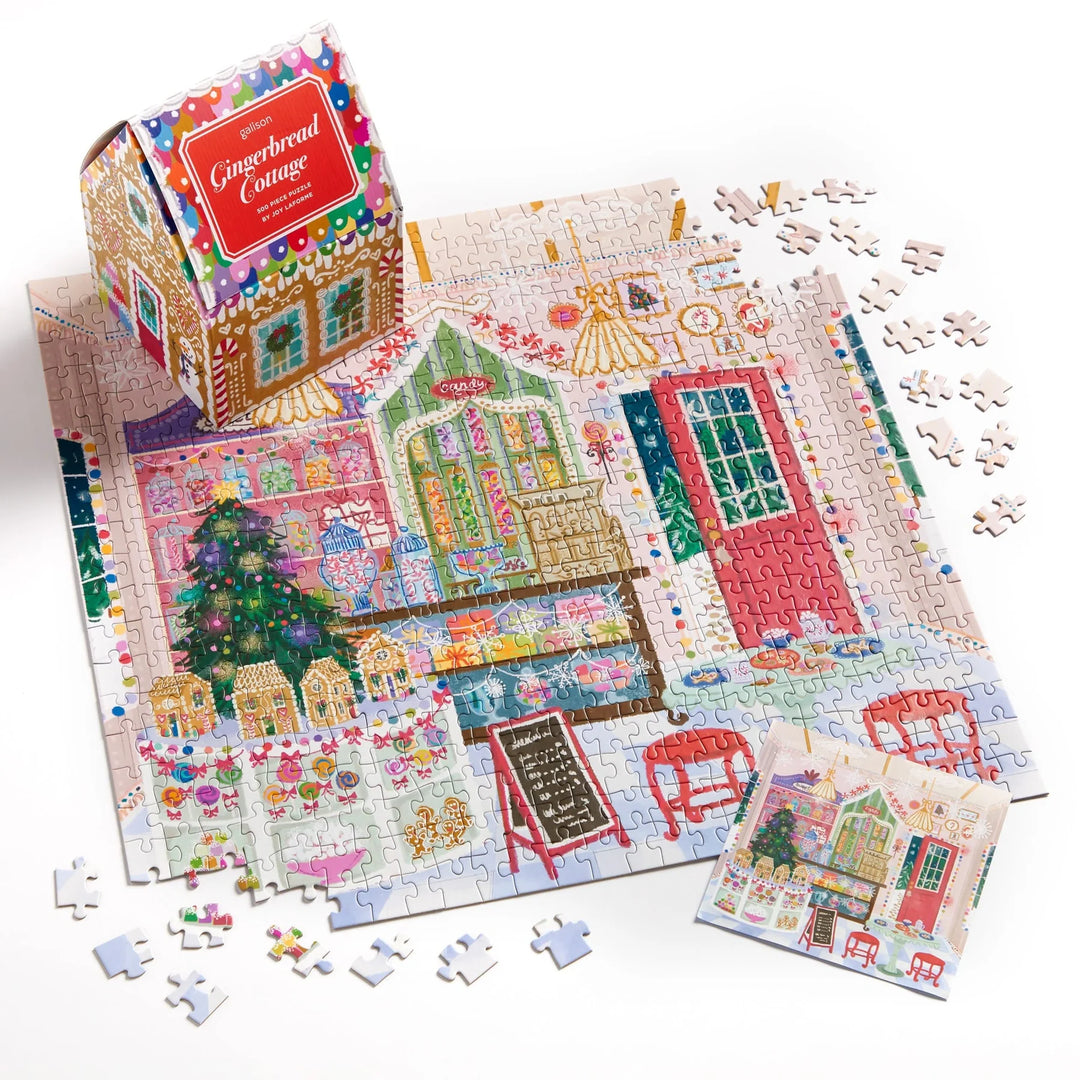Gingerbread Cottage 500 Piece Puzzle In A House