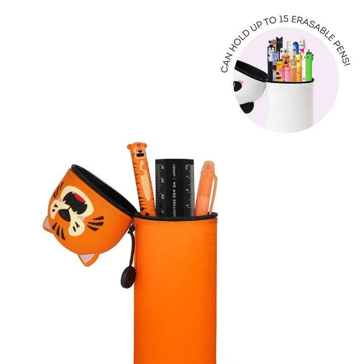 Tiger Silicone Kawaii 2-in-1 Pencil Case