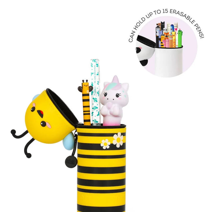 Bee Silicone Kawaii 2-in-1 Pencil Case