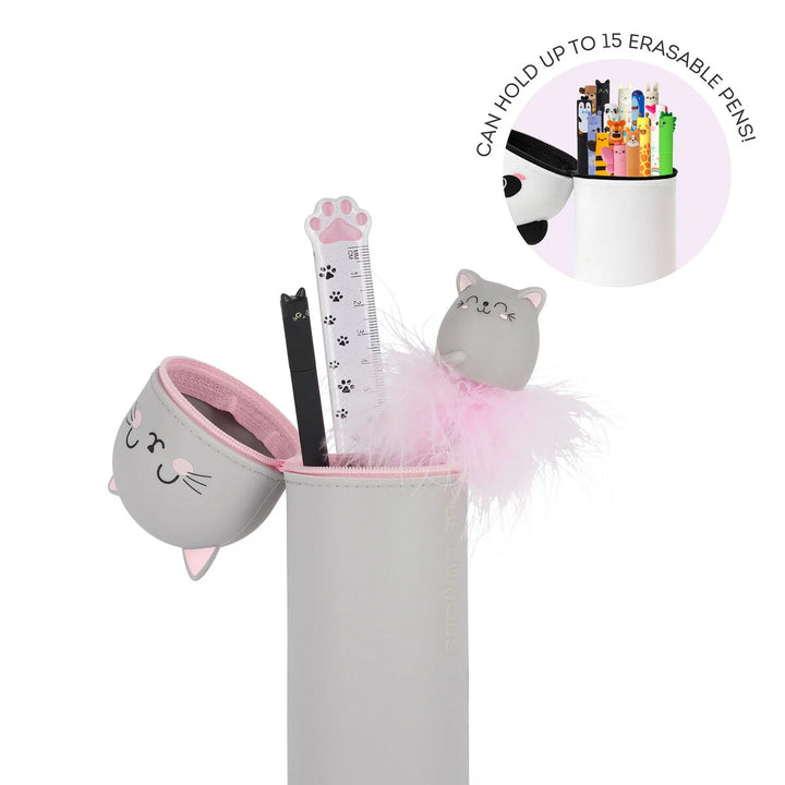Kitty Silicone Kawaii 2-in-1 Pencil Case