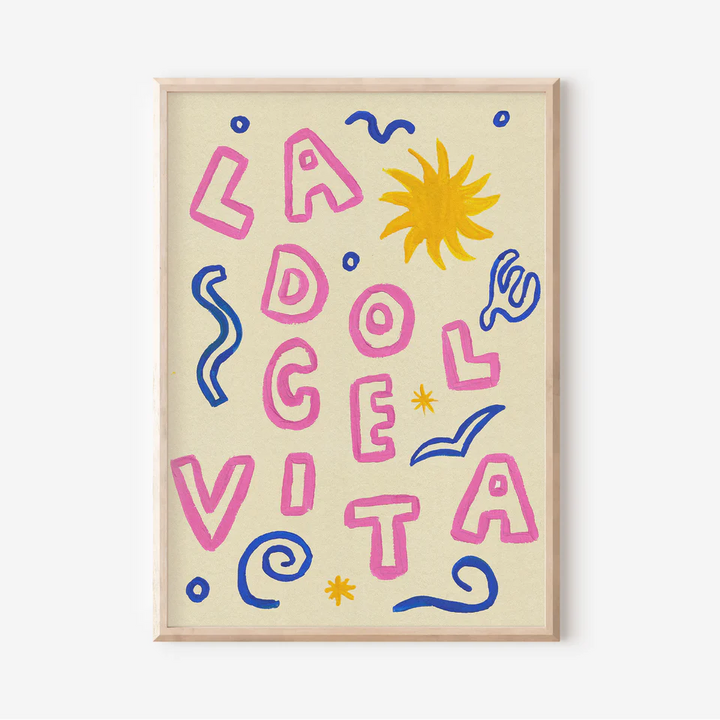 La Dolce Vita Hand Painted Print