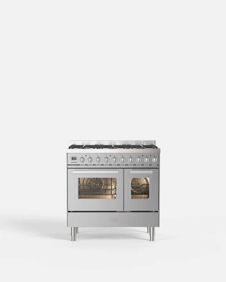 ILVE Pro Line 90cm Gas Hob Double Oven Range Cooker LD096WSCM3