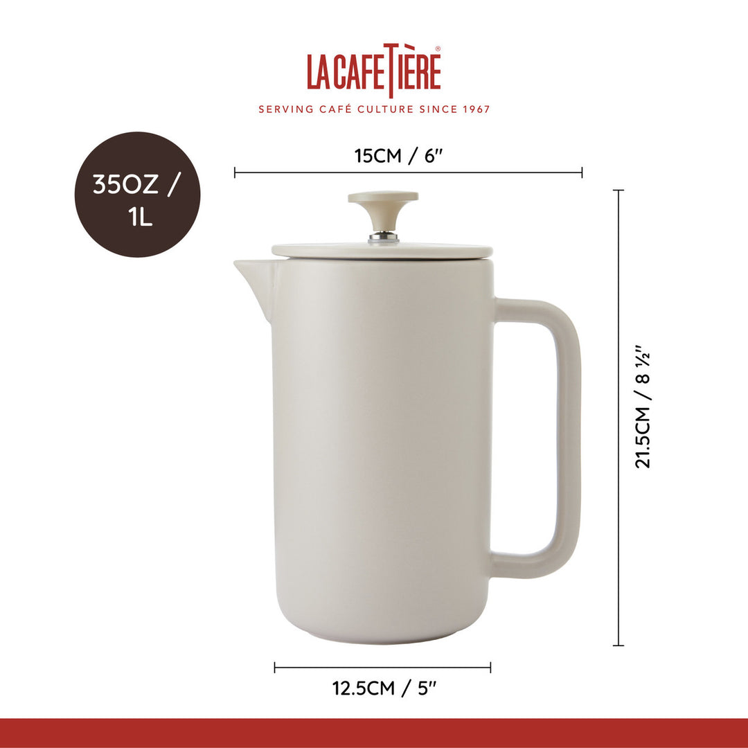 La Cafetière Arezzo 8 Cup Cafetière in Latte