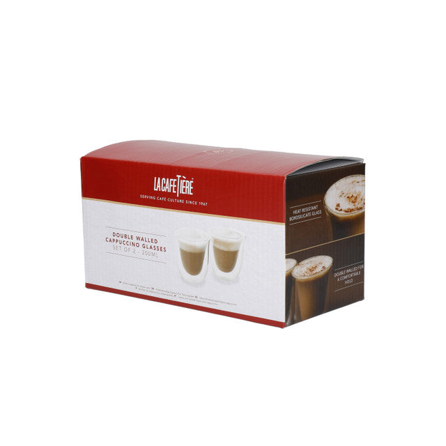 Double Walled Cappuccino 2-Cup Set