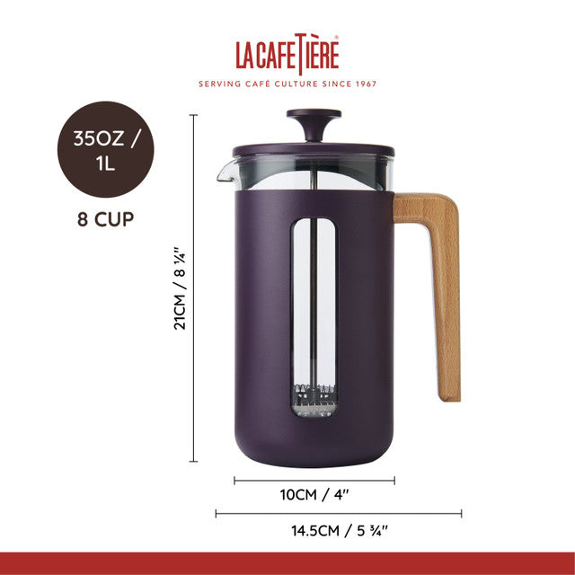 Pisa 8 Cup Cafetiere in Purple