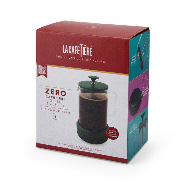 La Cafetière Zero 8 Cup in Green - No Mess French Press
