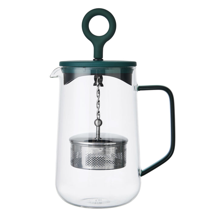 Gyro 4 Cup Glass Spinning Tea Infuser - Green