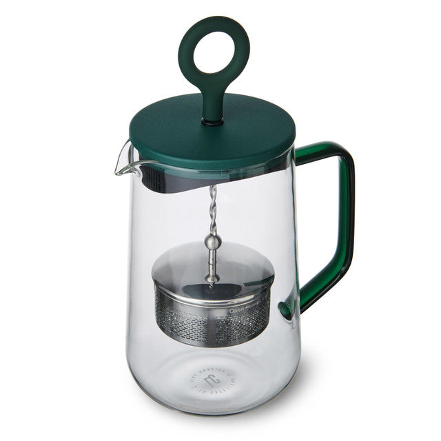 Gyro 4 Cup Glass Spinning Tea Infuser - Green