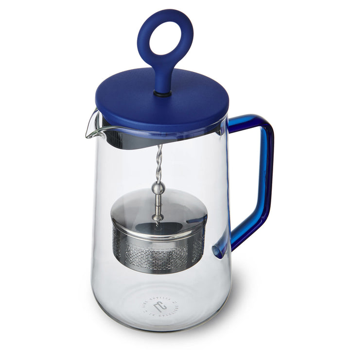 Gyro 4 Cup Glass Spinning Tea Infuser - Blue