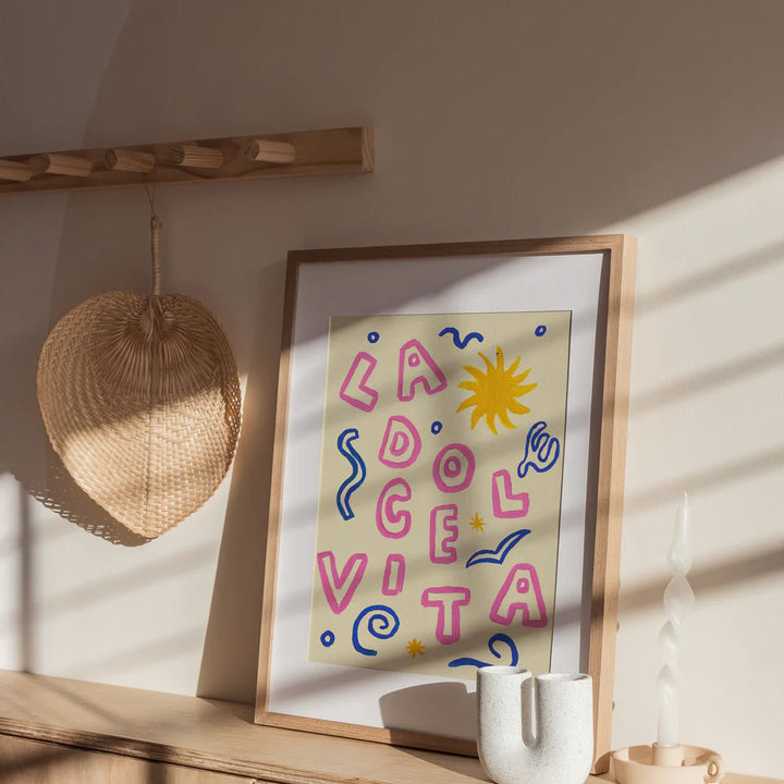 La Dolce Vita Hand Painted Print