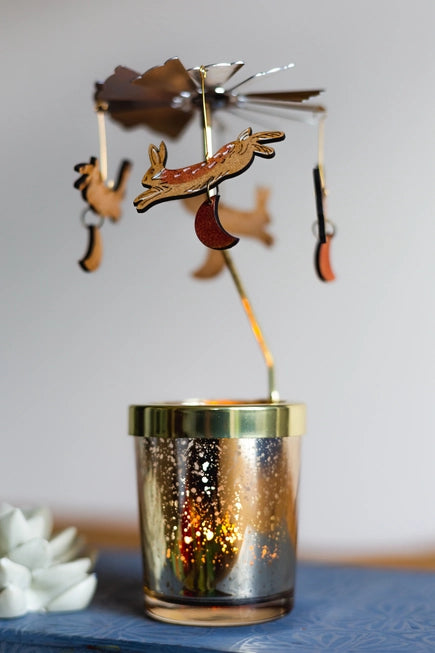 Leaping Hare Candle Carousel