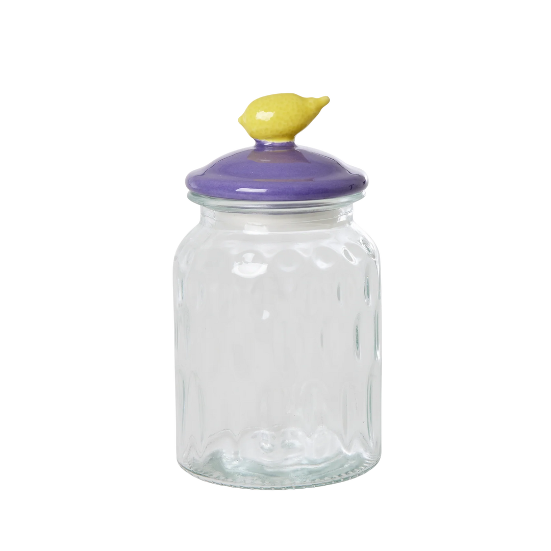 Lemon Lidded Glass Jar