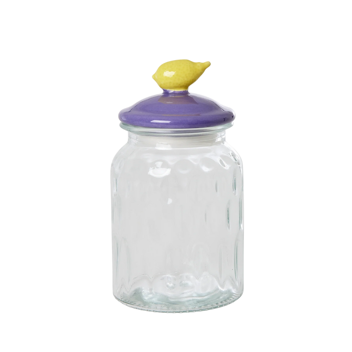 Lemon Lidded Glass Jar