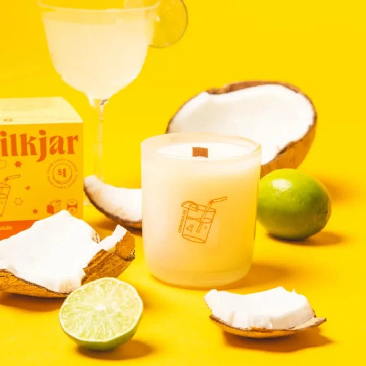 Milk Jar Candle Co Lemonade - Coconut, Lime, Verbena & Pine