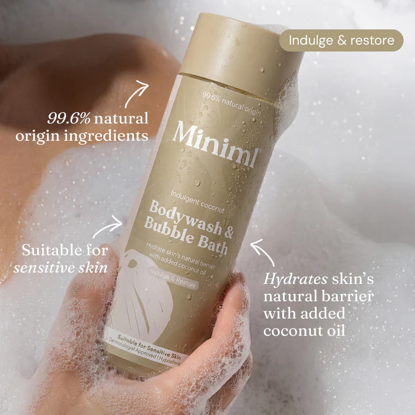 Miniml Bodywash & Bubblebath - Indulgent Coconut