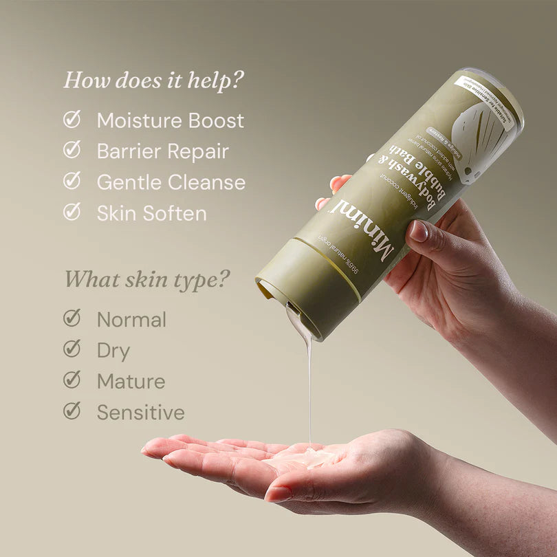 Miniml Bodywash & Bubblebath - Indulgent Coconut