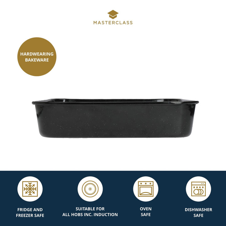 MasterClass Vitreous Enamel Roasting Pan 34x26cm