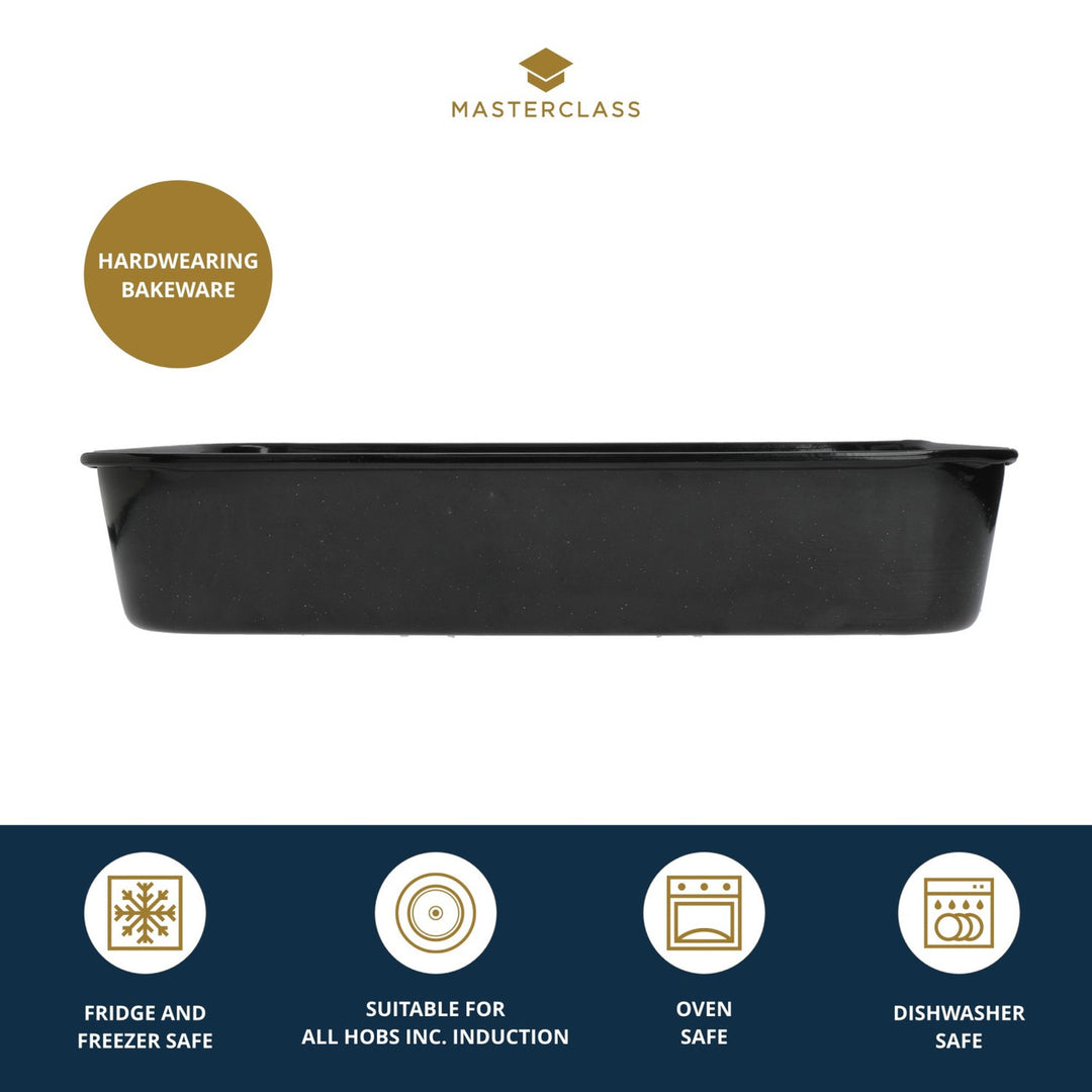 MasterClass Vitreous Enamel Roasting Pan, 40cm x 28cm