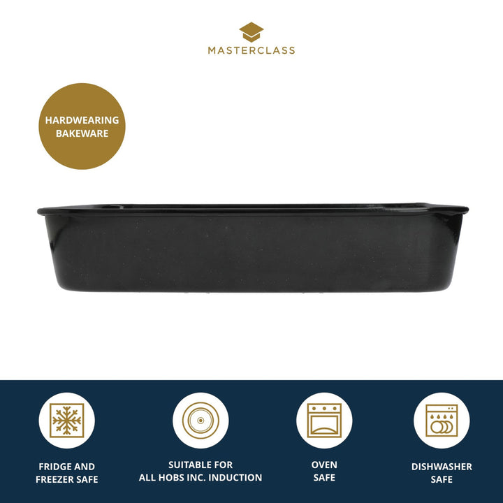 MasterClass Vitreous Enamel Roasting Pan, 40cm x 28cm
