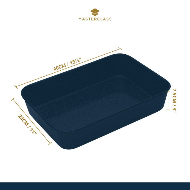 MasterClass Vitreous Enamel Roasting Pan, 40cm x 28cm