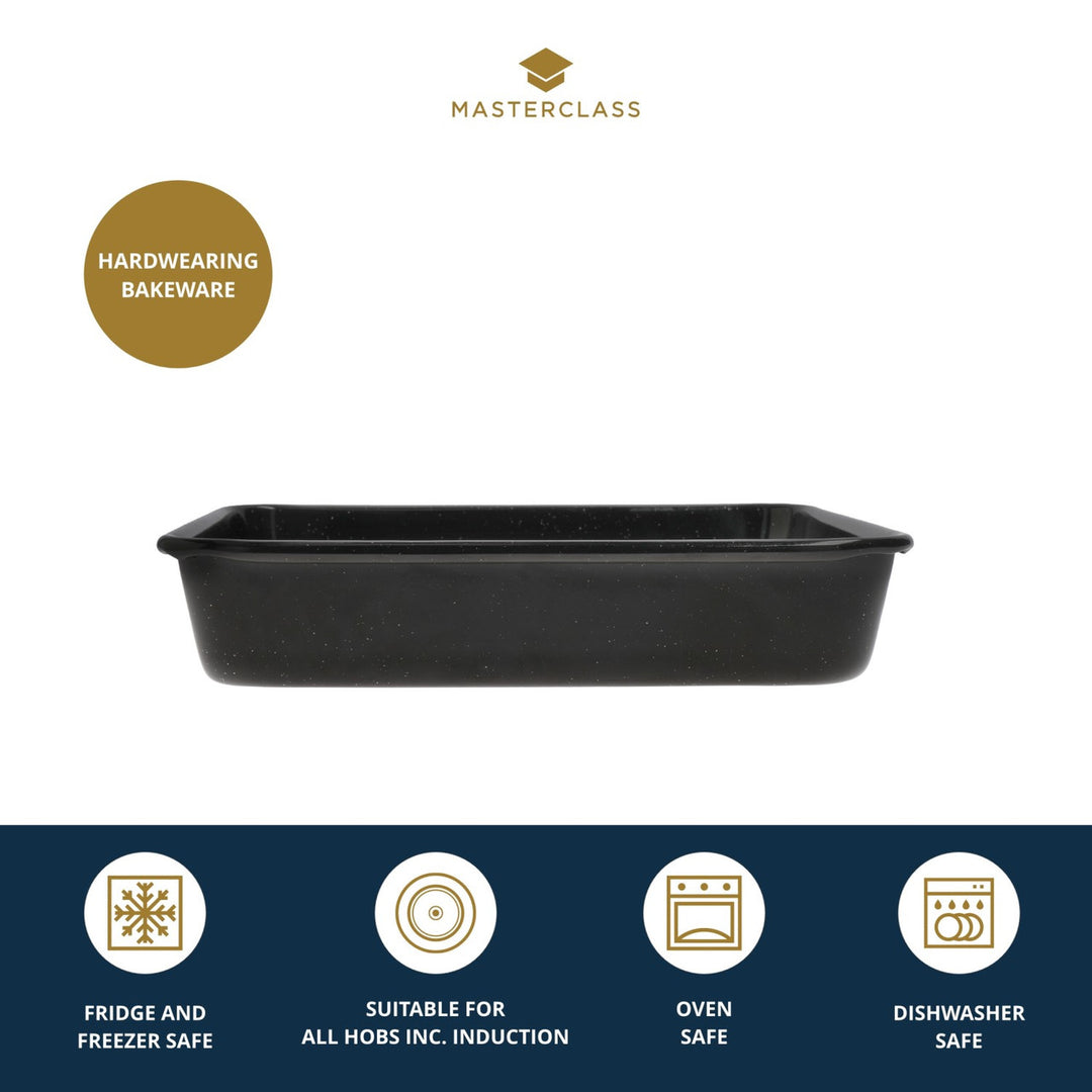 MasterClass Vitreous Enamel Square Pan 23cm x 4cm
