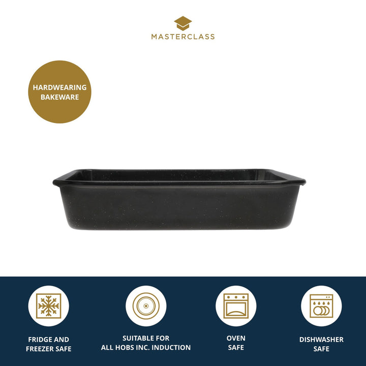 MasterClass Vitreous Enamel Square Pan 23cm x 4cm
