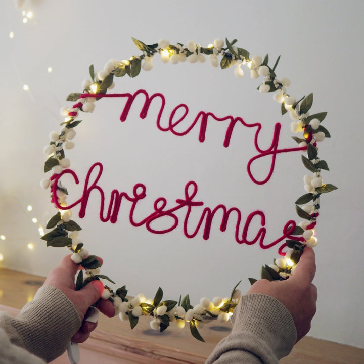 Merry Christmas Wreath Light