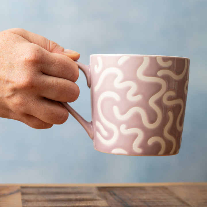 Lilac Squiggle Mug