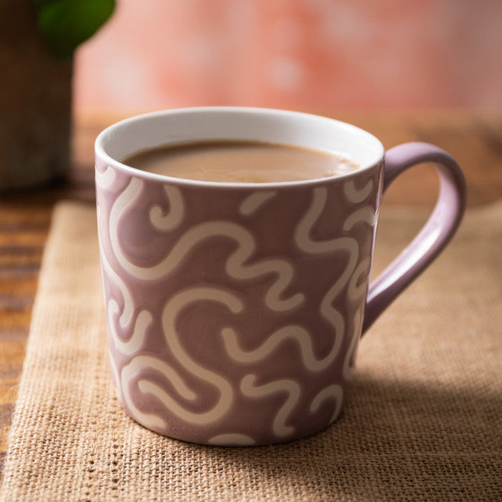 Lilac Squiggle Mug