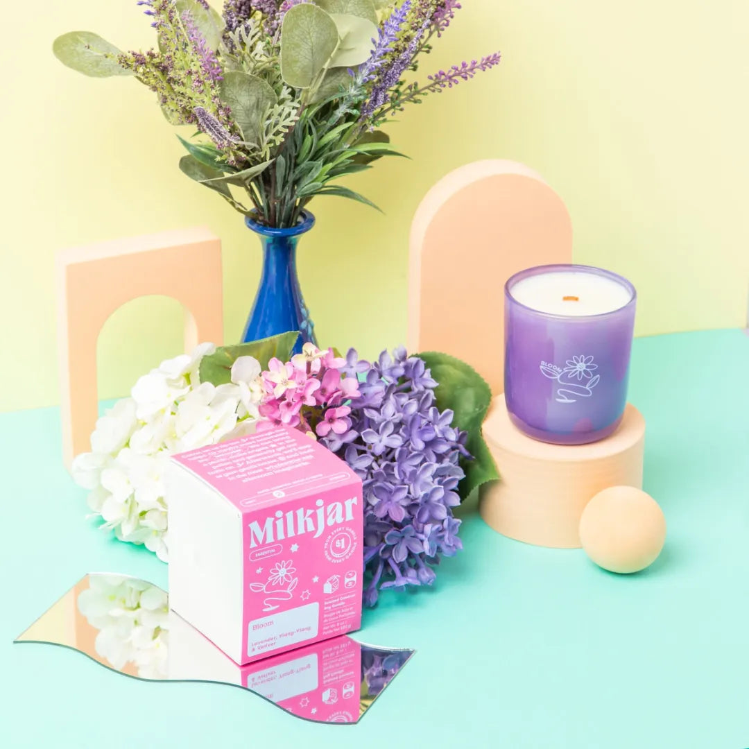 Milk shop jar candles