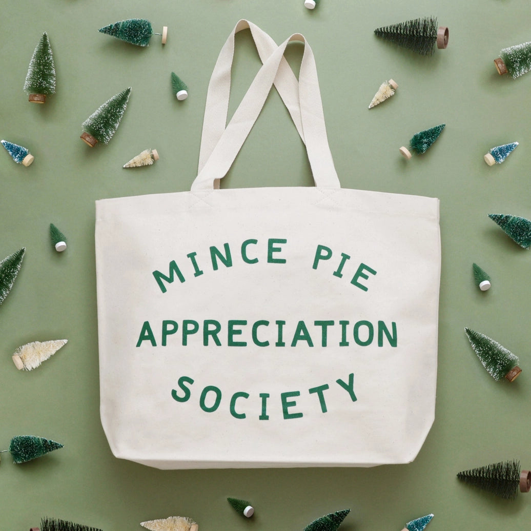 Mince Pie Appreciation Society Big Canvas Tote Bag