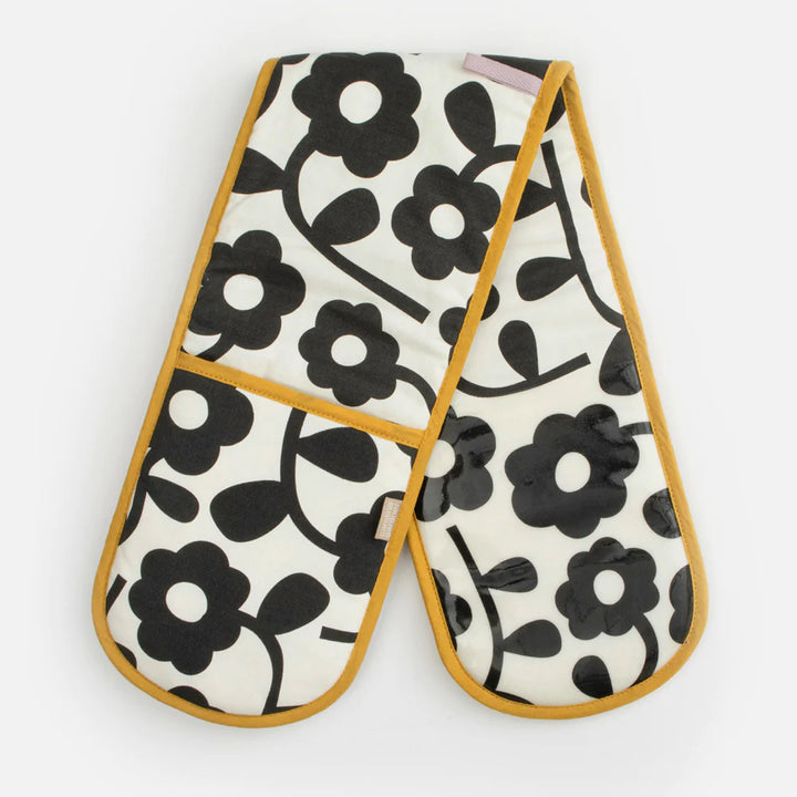 Mono Floral Double Oven Glove