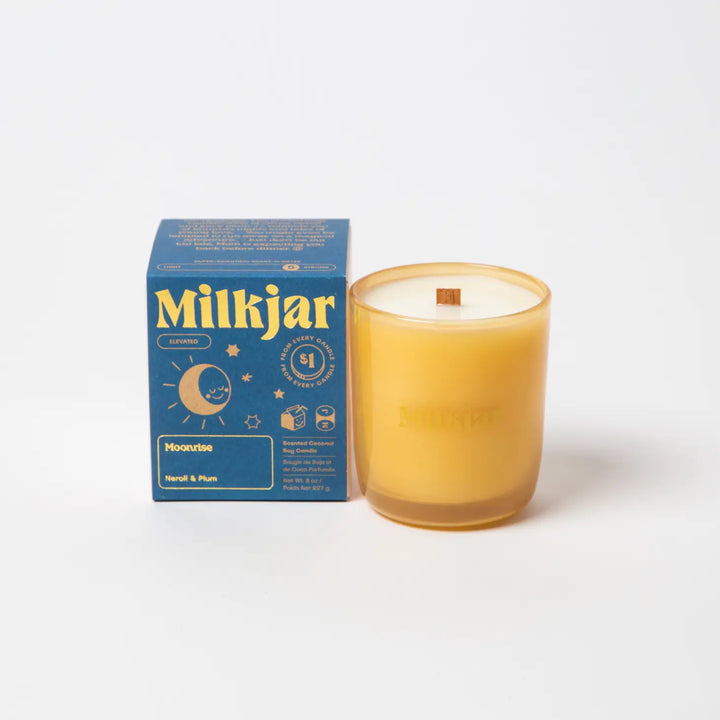 Milk Jar Candle Co Moonrise - Neroli & Plum Coconut Soy 8oz Candle