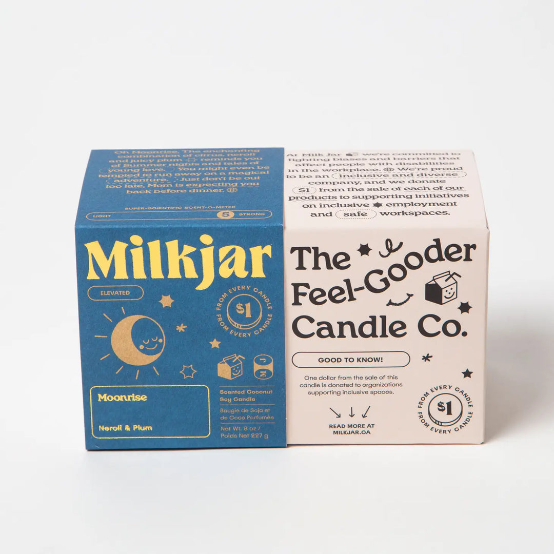 Milk Jar Candle Co Moonrise - Neroli & Plum Coconut Soy 8oz Candle
