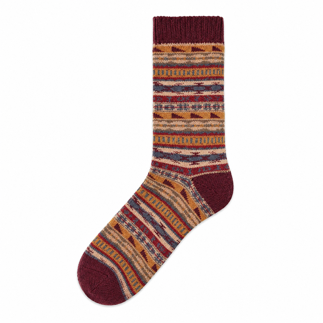 Nordic Socks - Burgundy Mix