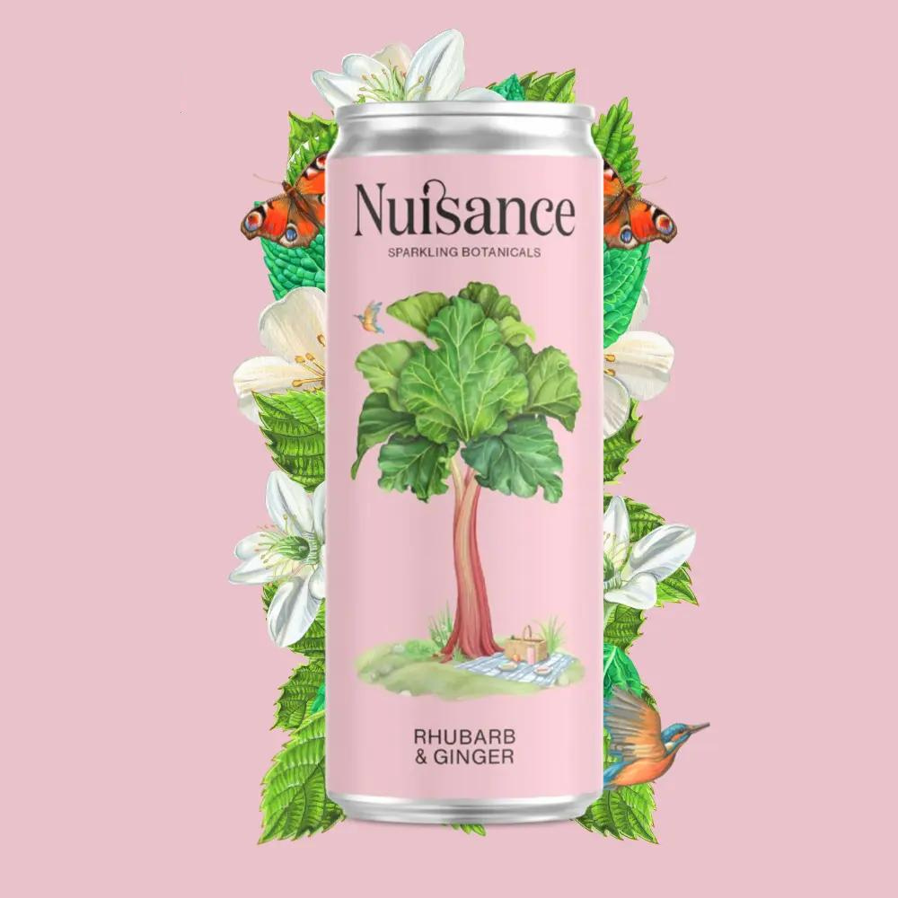 Nuisance Rhubarb & Ginger Sparkling Botanical Drink