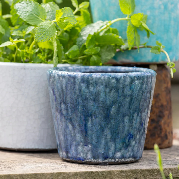 Crackle Glaze Plant Pot