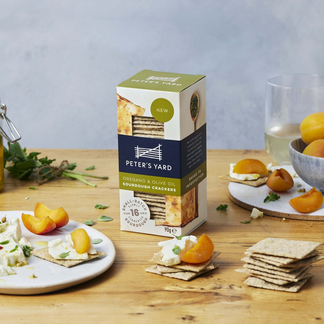 Oregano & Olive Oil Sourdough Crackers