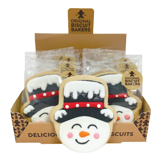 Handmade Christmas Snowman Biscuit