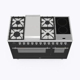 ILVE Milano 120cm - Double Oven - 4 Gas Burners, Fry Top & 2 Zone Induction
