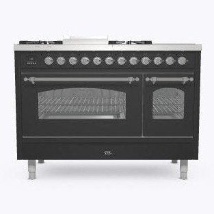 ILVE Milano 120cm - Double Oven - 4 Gas Burners, Fry Top & 2 Zone Induction