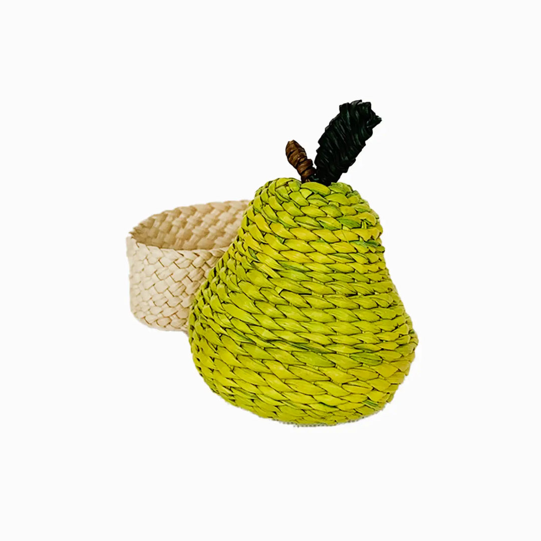 Pear Fruit Iraca Napkin Ring