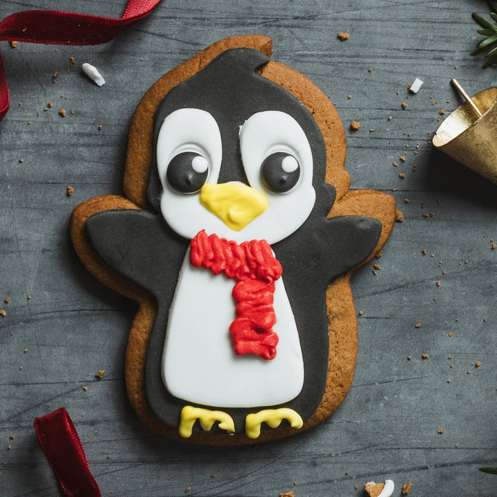 Handmade Christmas Penguin Biscuit